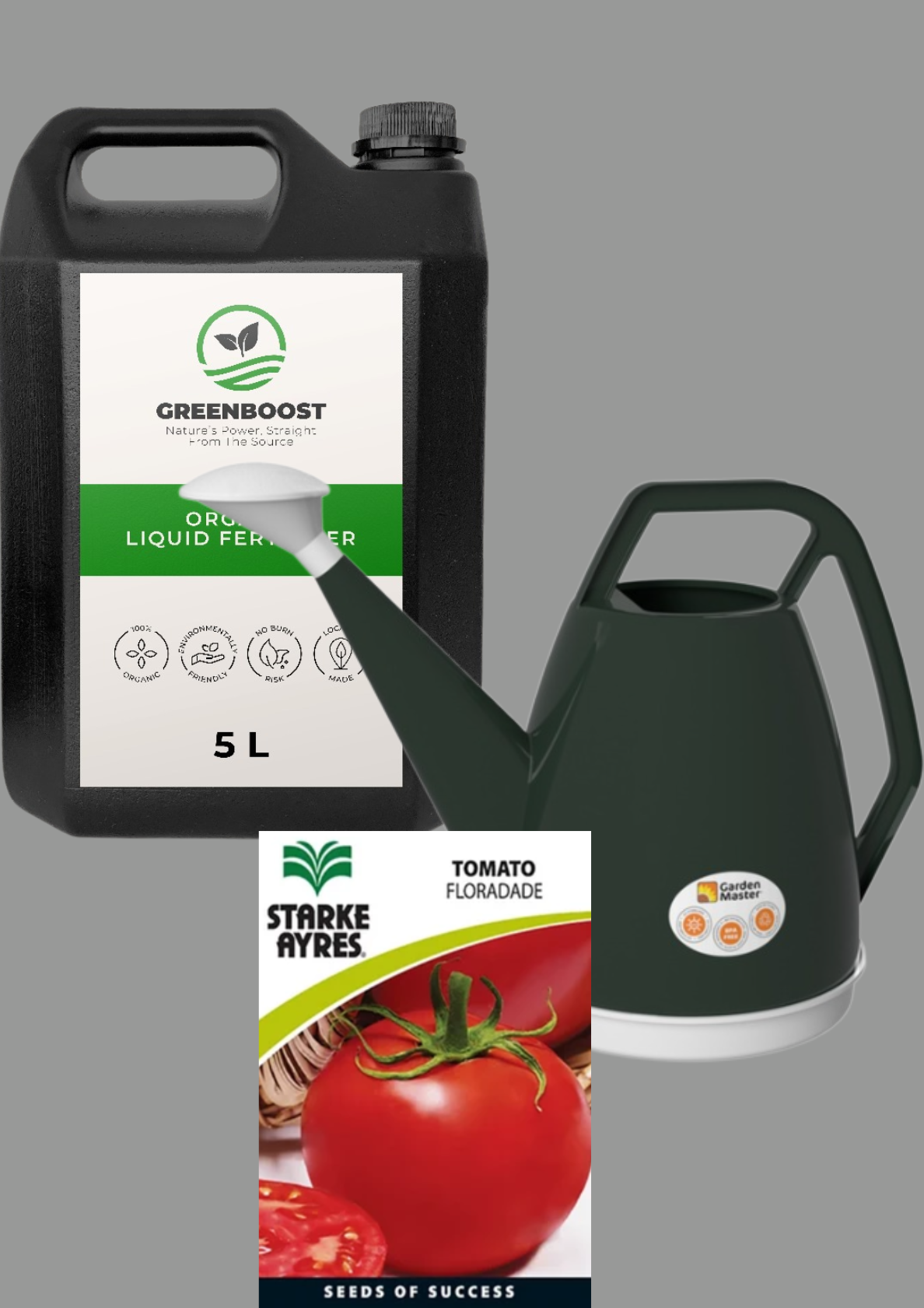 Spring Promotion Combo - 5 L Organic Fertiliser + Watering can + Tomato Seeds